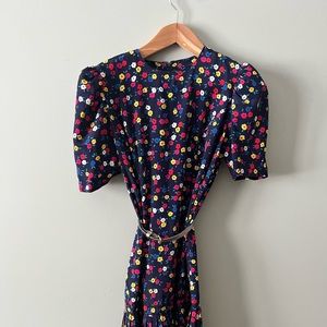 A vintage 1980’s floral dress. Individually tailored, purchased from London.